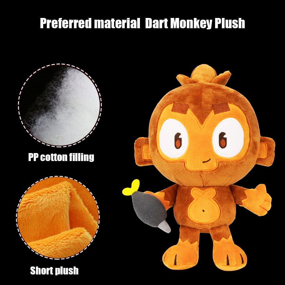 20cm Dart Monkey Soft Stuffed Plush Toy World of