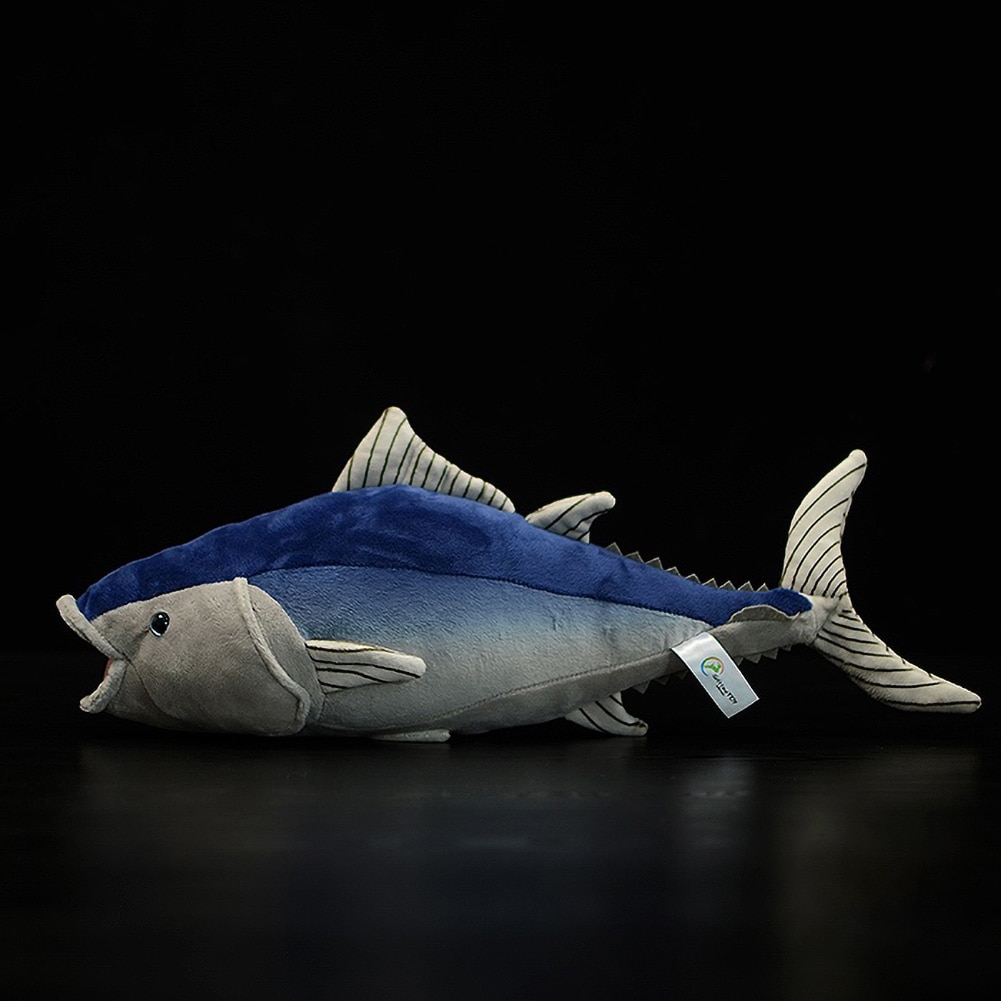 Cute Thunnini Pacific Bluefin Tuna Plush Toy Soft Realist Thunnus Orientalis Simulation Ocean Animal Geography Model Kids Gifts