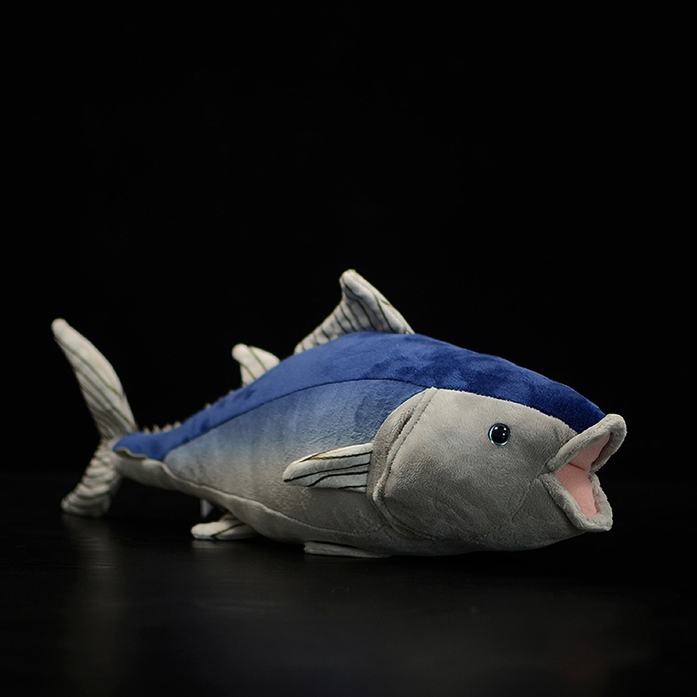 Cute Thunnini Pacific Bluefin Tuna Plush Toy Soft Realist Thunnus Orientalis Simulation Ocean Animal Geography Model Kids Gifts