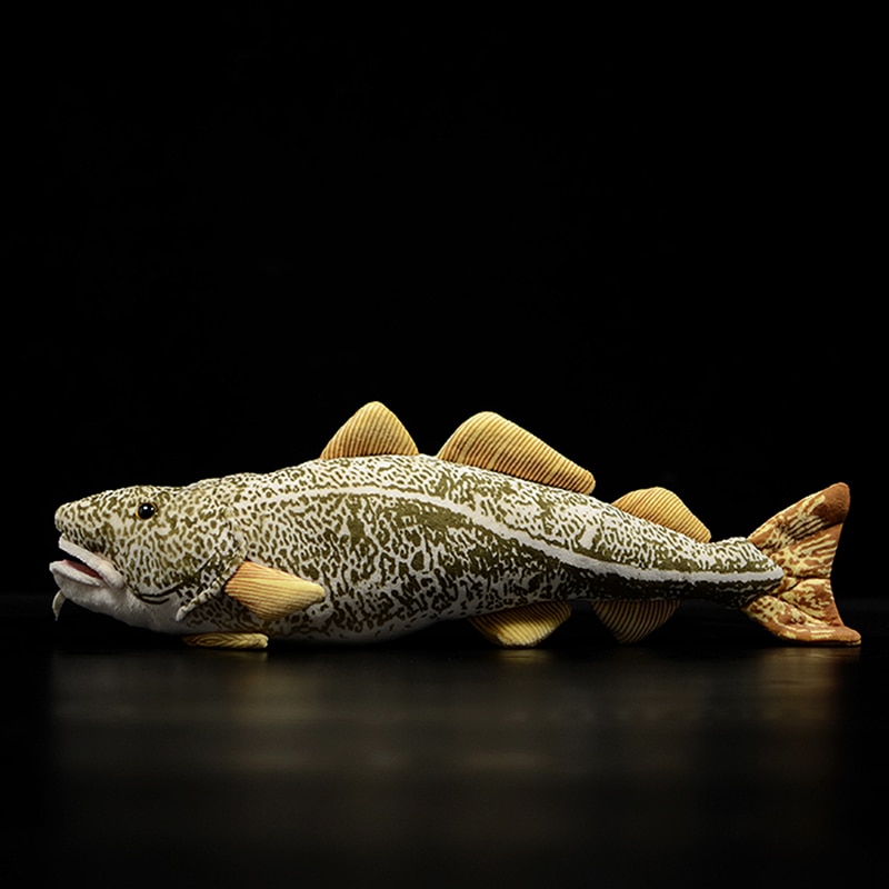 Cute Simulation Codfish Cod Stuffed Plush Toy Soft Doll Adorable Gadus Realistic Eleginus Gracilis Depth Ocean Animal Model