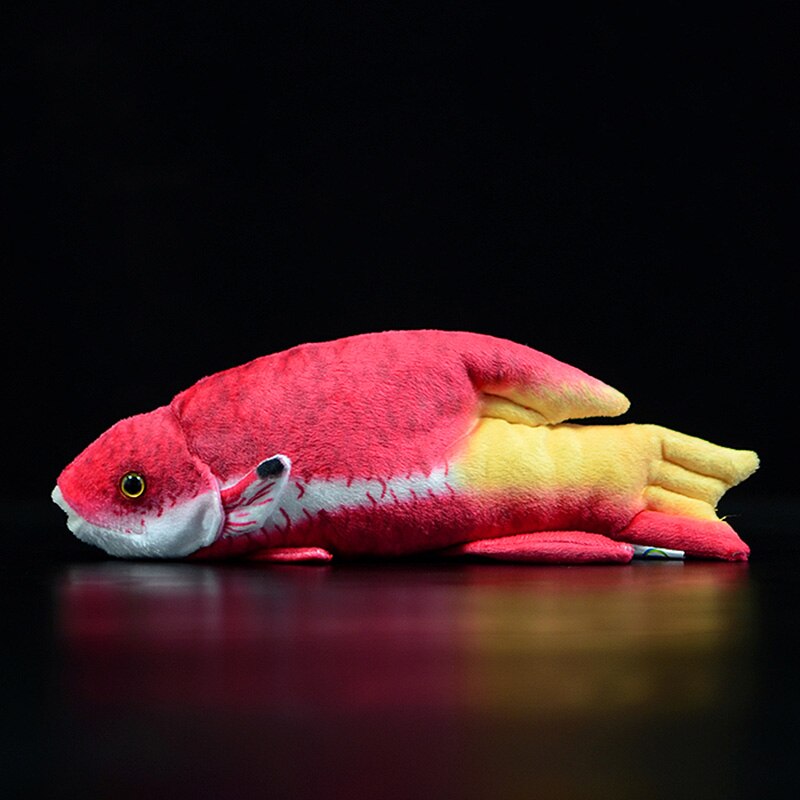 25cm Cute Red Tropical Fish Cuban Tricolor Arowana Doll Bodianus Mesothorax Simulation Cuban Pigfish Animal Plush Toy Child Gift