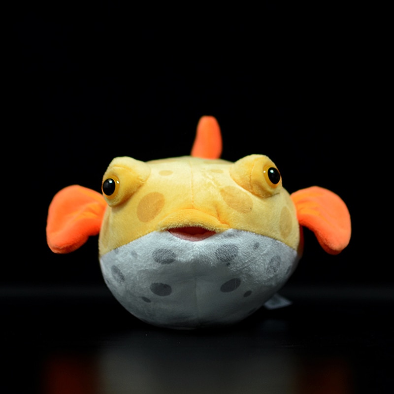 Cute Simulation Boxfish Aracana Rosapinto Real Life Stuffed Plush Toy Super Soft Fish Ocean Animal Doll Model For Boys Kids Gift
