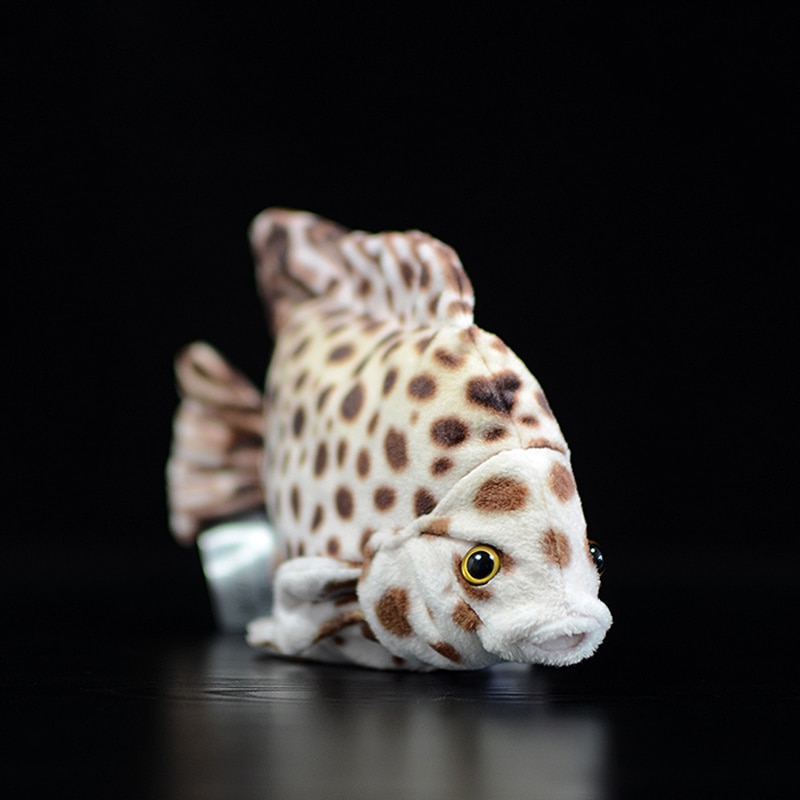 Cute Tropical Fish Brown Scatophagus Argus Ornatus Marine Life Spotted Scat Simulation Sea Animal Plush Toy Kids Gift Collection