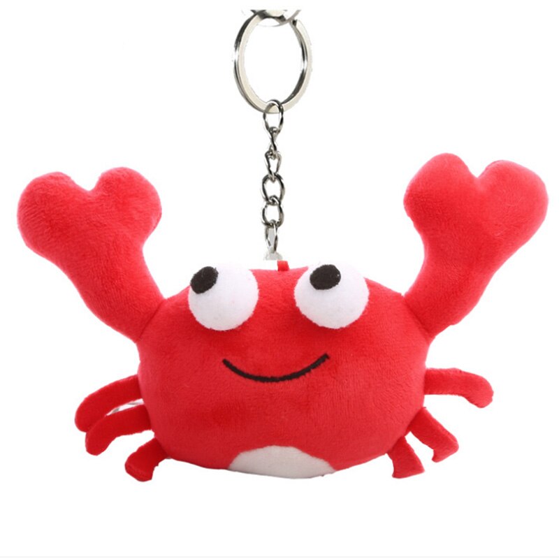 Red Crab Soft Stuffed Plush Keychain