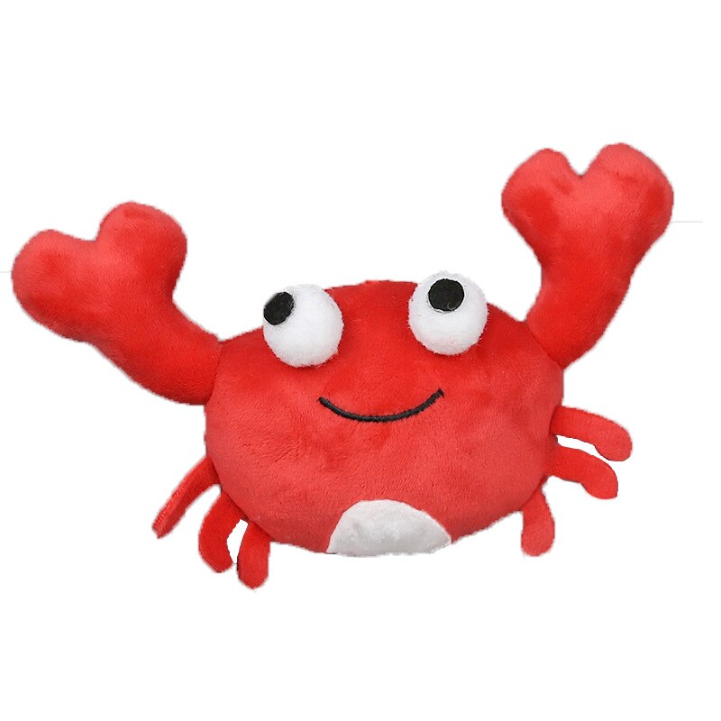 New Fashion 10-15CM Cartoon Animal Plush Stuffed Toys Crab Crocodile Hedgehog Key Ring Chain Christmas Gift Toy