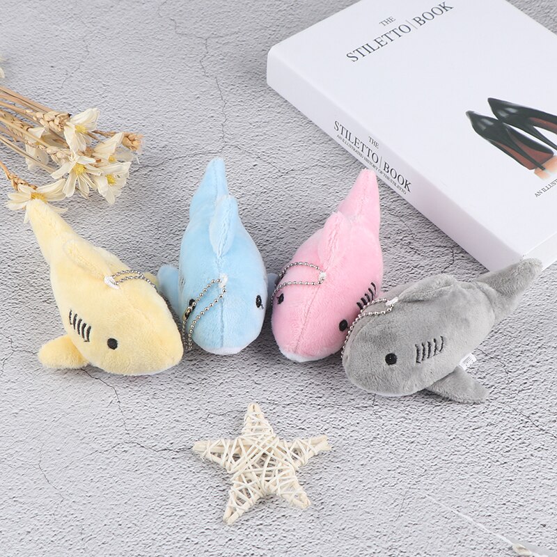 12CM Key Chain Gift Shark Plush Stuffed TOY DOLL Kid'S Small Mini Cute Marine Animals Plush Toys