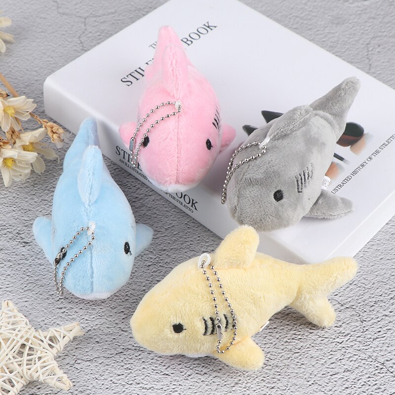 12CM Key Chain Gift Shark Plush Stuffed TOY DOLL Kid'S Small Mini Cute Marine Animals Plush Toys