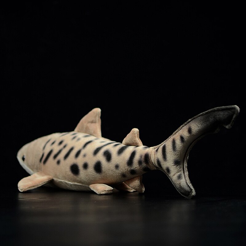 Real Life Shark Leopard Shark Stuffed Plush Toy Kids Christmas Gift Cute Simulation Galeocerdo cuvier Soft Doll Fish Sea Animals