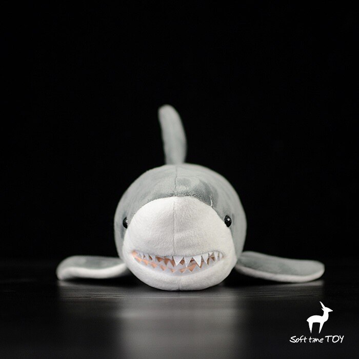 High Quality Real Life Great White Shark Plush Toys Stuffed Animal Toy Soft Lifelike Fish Dolls Kids Toys 40CM