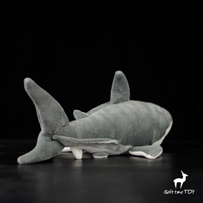 High Quality Real Life Great White Shark Plush Toys Stuffed Animal Toy Soft Lifelike Fish Dolls Kids Toys 40CM