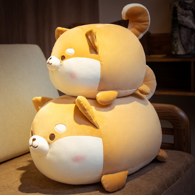 35-70cm CFluffy Corgi & Shiba Inu Dog Plush Toys Cartoon Squisy Animal Chai Dog Plush Doll Stuffed Pillow Cushion Kawaii Gifts