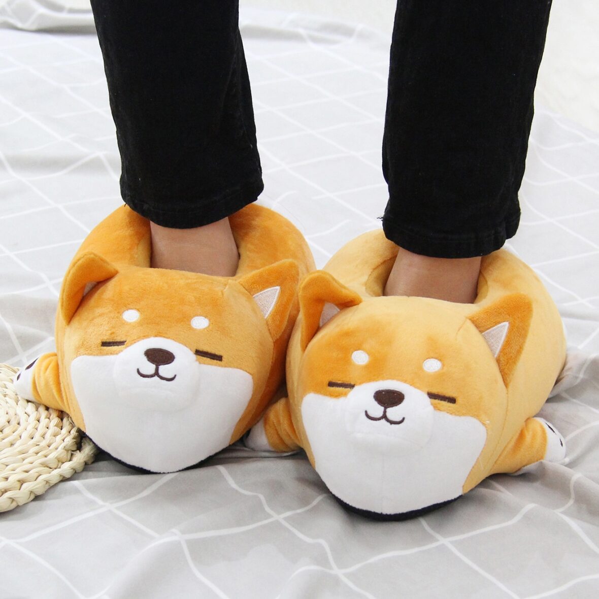 Shiba Inu Dog Soft Stuffed Plush Slippers