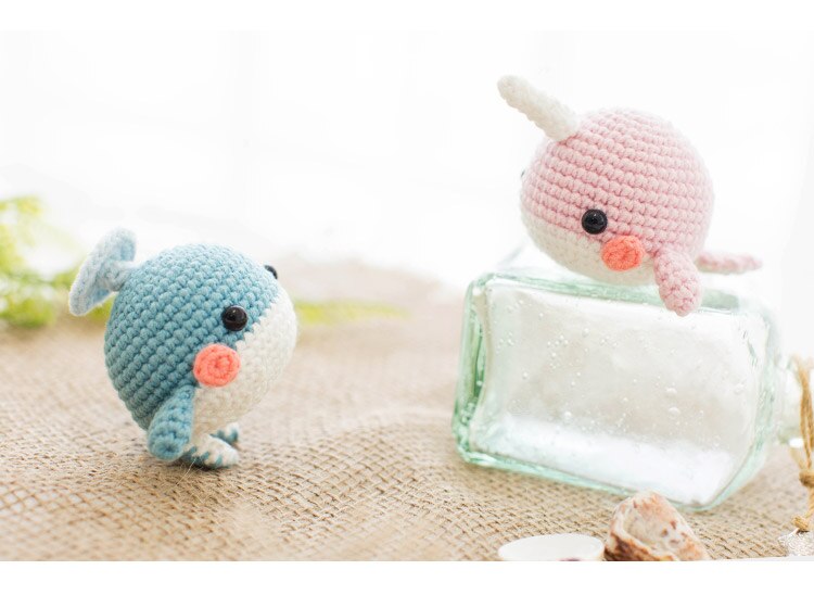 Baby Girls Boys Photography Prop Crochet Knit Toy Cute Whale crochet Stuffed animals Handmade Knitted Toy (finished product)