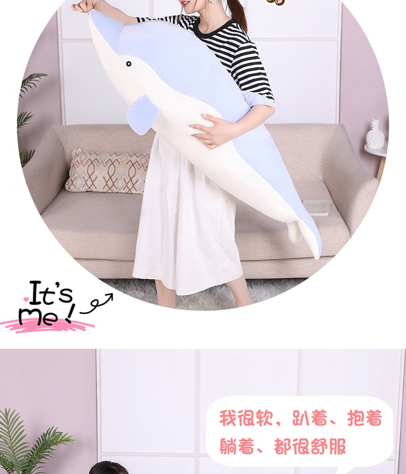 30-90cm Lovely Dolphin Delfin Plush Toys Stuffed Ocean Animals Doll Pillow Cushion Baby Kids Girls Children Birthday Gifts