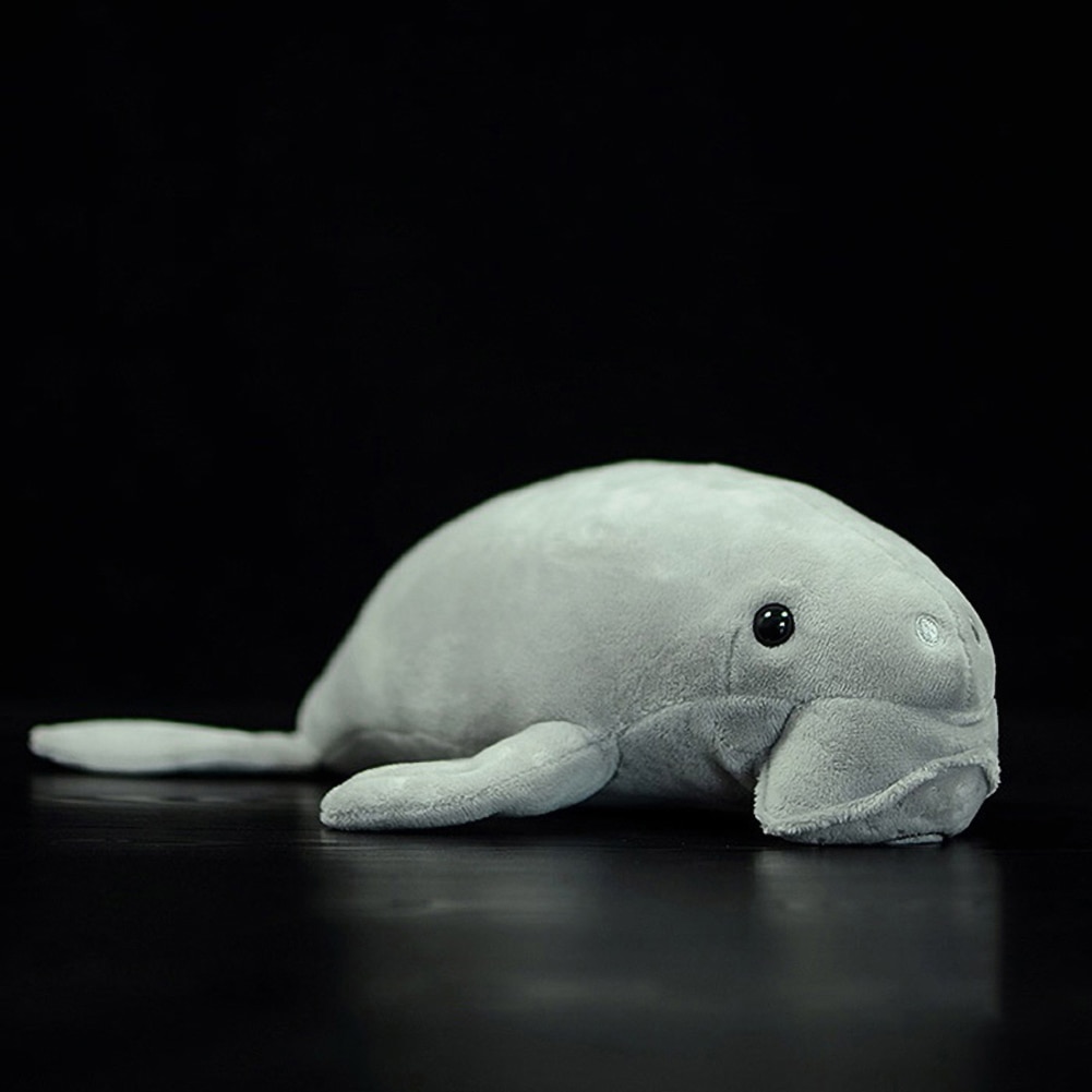 Cute Dugong dugon Soft Stuffed Plush Toys Manatee Doll Simulation Cuddly Lifelike Dudongidae Ocean Animals Model Kids Gift 36CM