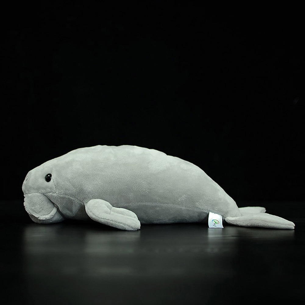 Cute Dugong dugon Soft Stuffed Plush Toys Manatee Doll Simulation Cuddly Lifelike Dudongidae Ocean Animals Model Kids Gift 36CM