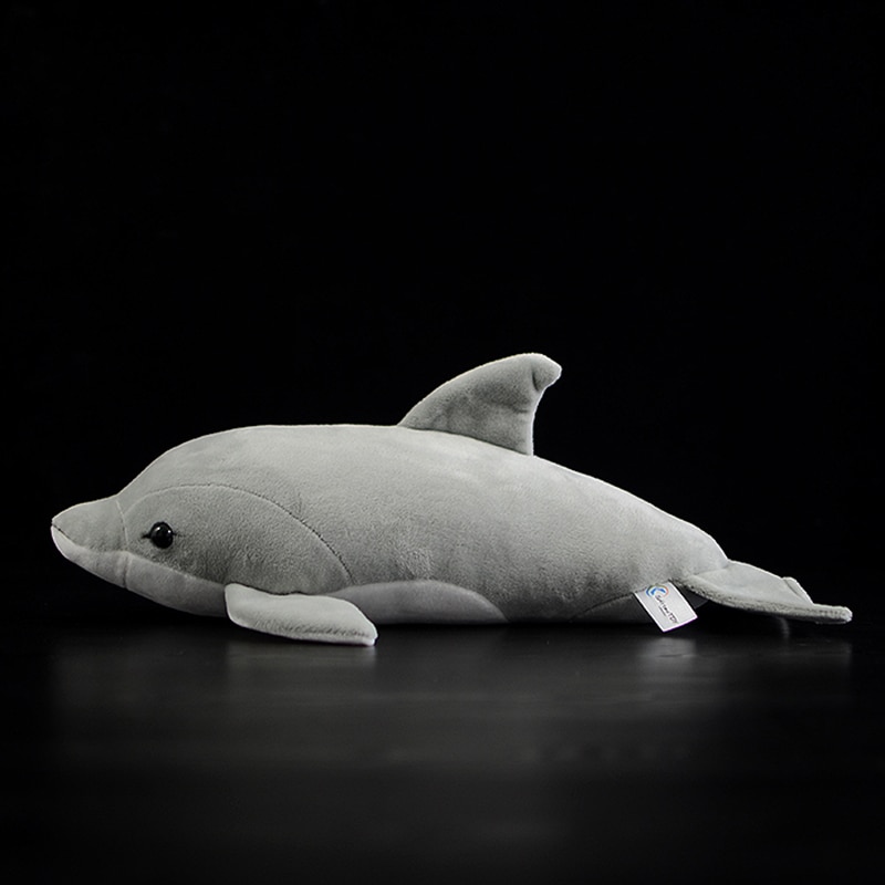 40CM Cute Dolphins Figurine Simulation Lifelike Bottlenose Oceanic Delphinidae Plush Toy Simulation Animal Doll for Kids Gift