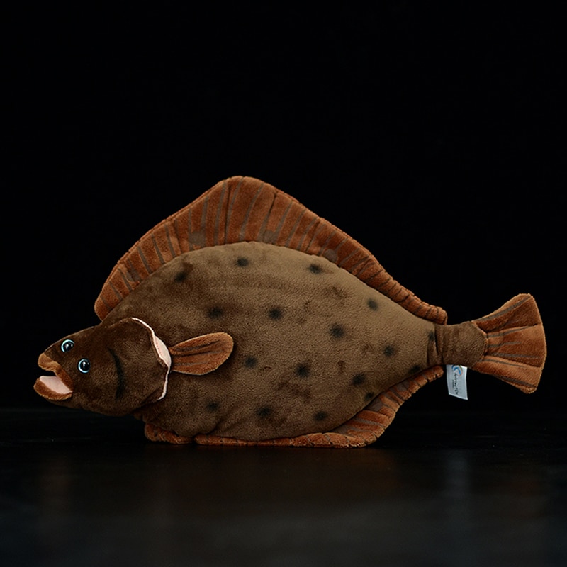 40cm Simulation Flounder Stuffed Toys Sea Animals Plush Toy Soft Flatfish Cute Lovely Salmon Plush Dolls For Children Baby Gifts