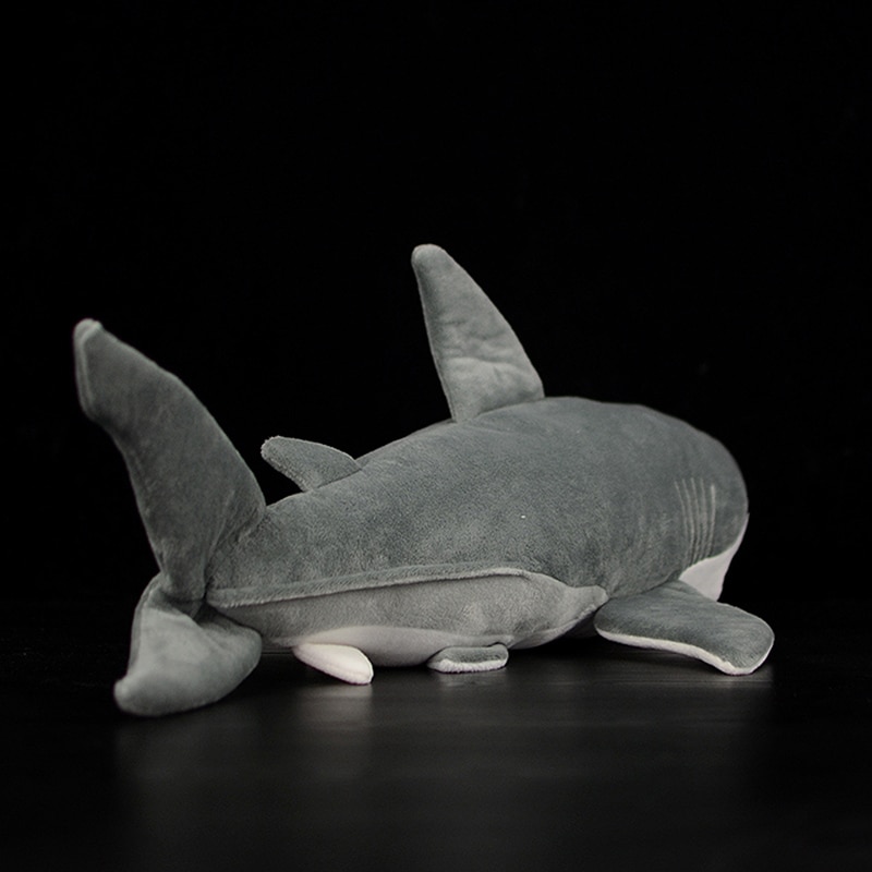 Lifelike Great White Shark Stuffed Toy Cute Soft Shark Model Real Life Plush Doll Simulation Ocean Animal Birthday Gift For Kids