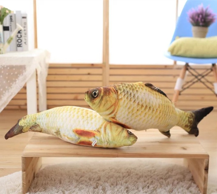 30/40/60cm Fish Plush Toys Simulation Fish Soft Crucian Carp Stuffed Animals Dolls Cartoon Golden Fish Pillow Gift for Kids Toy