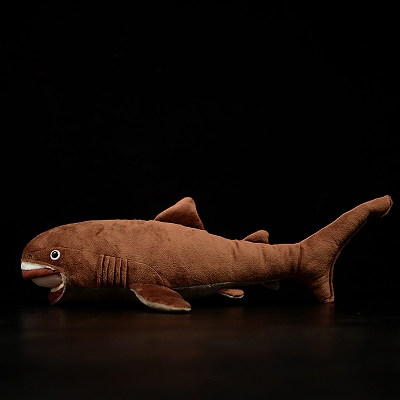 Megamouth Shark Megachasma 48cm Pelagios Cute Stuffed Plush Toy Kids Christmas Gift Simulation Fish Animal Soft Brown Soft Doll
