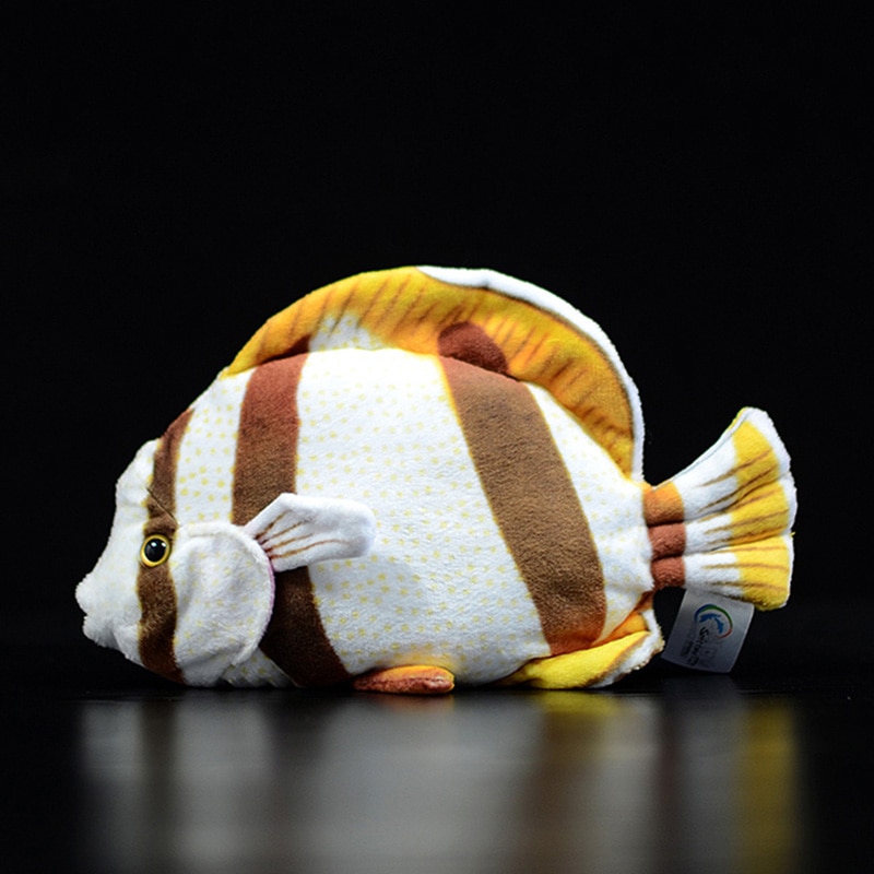 Cute Emperor Royal Angelfish Tropical Fish Copperband Butterflyfish Spotted Scat Plush Toy Simulation Depth Ocean Animal Gift