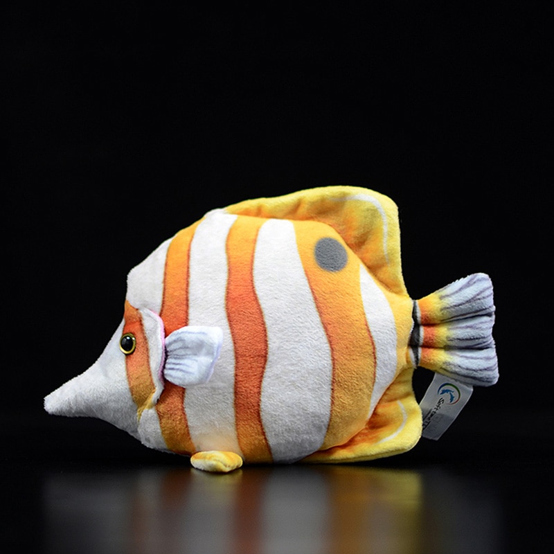 Cute Emperor Royal Angelfish Tropical Fish Copperband Butterflyfish Spotted Scat Plush Toy Simulation Depth Ocean Animal Gift