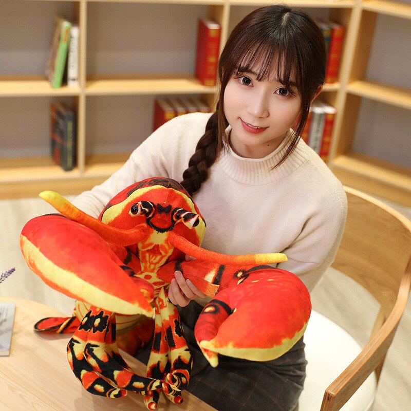 50cm plush cute 3d Simulation Lobsters stuffed soft Pillow good quality Early education christmas gift for kid