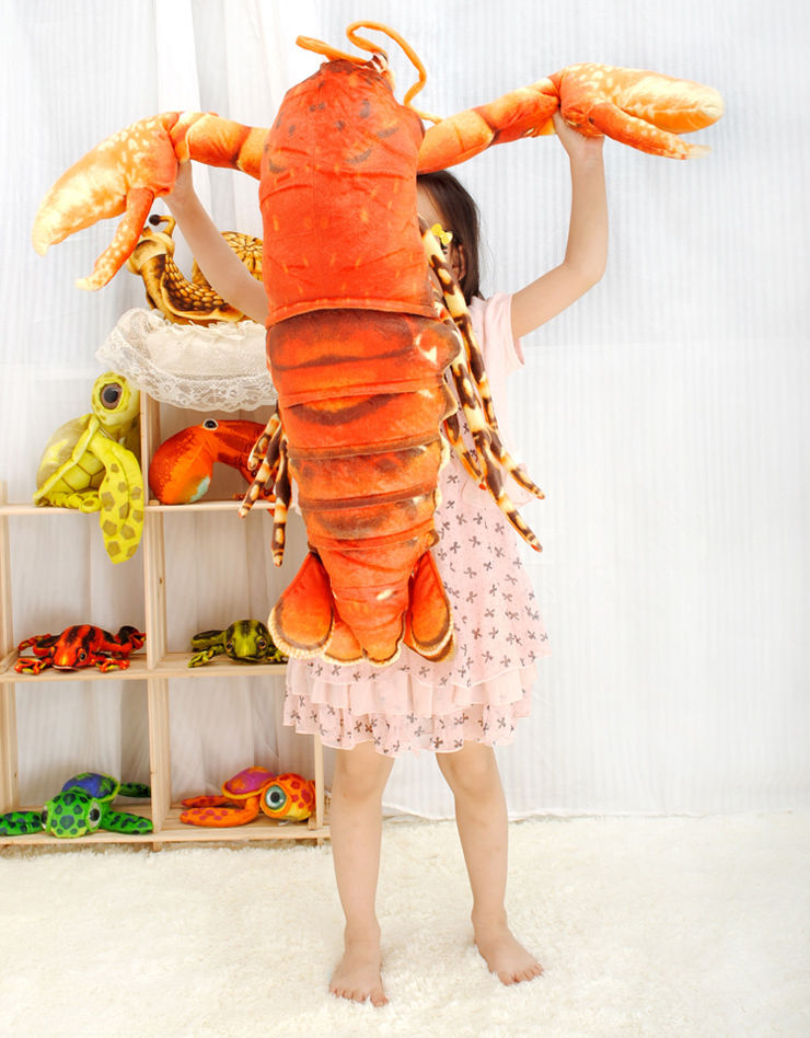 1 M 39 Inch Lobster Plush Toy Stuffed Animal Doll Soft Toy Pillow Cushion Kids Xmas Gift