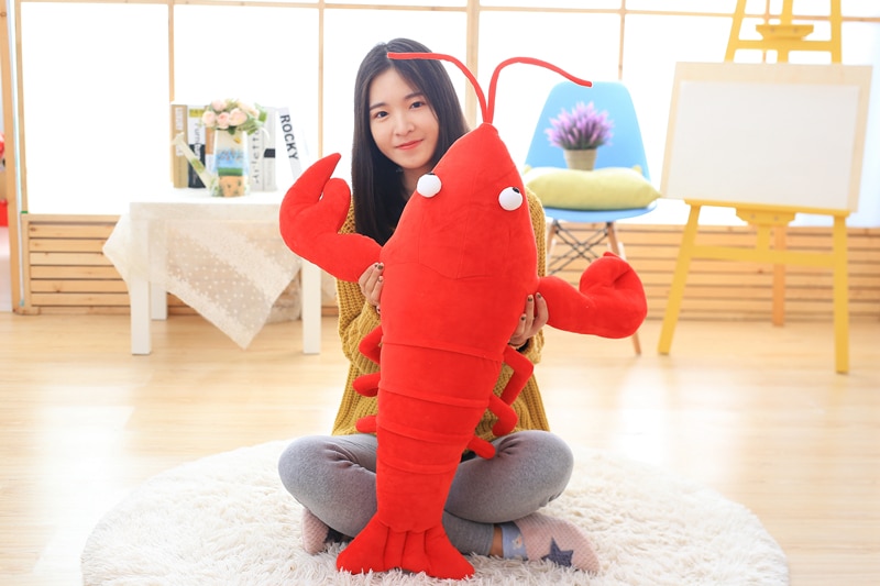 Kawaii Simulation Lobster Plush Toy Plush Pillow Stuffed Plush Animal Girl Gifts Toys for Children Home Decor