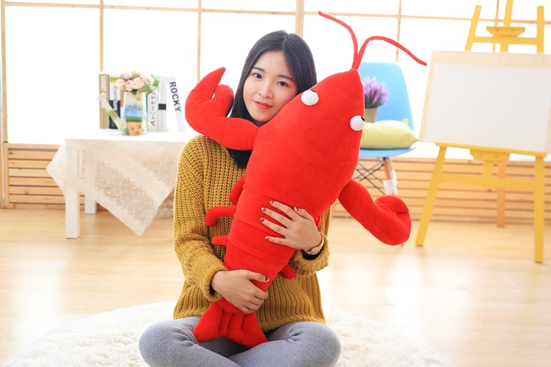 Kawaii Simulation Lobster Plush Toy Plush Pillow Stuffed Plush Animal Girl Gifts Toys for Children Home Decor