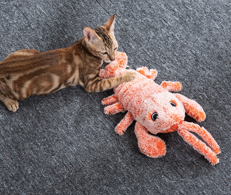 Electric Shake Toy Fish For Cat Simulation Stuffed Plush Toys Moving Wagging Fish Lobster Funny Catnip Cats Scratcher Toy USB