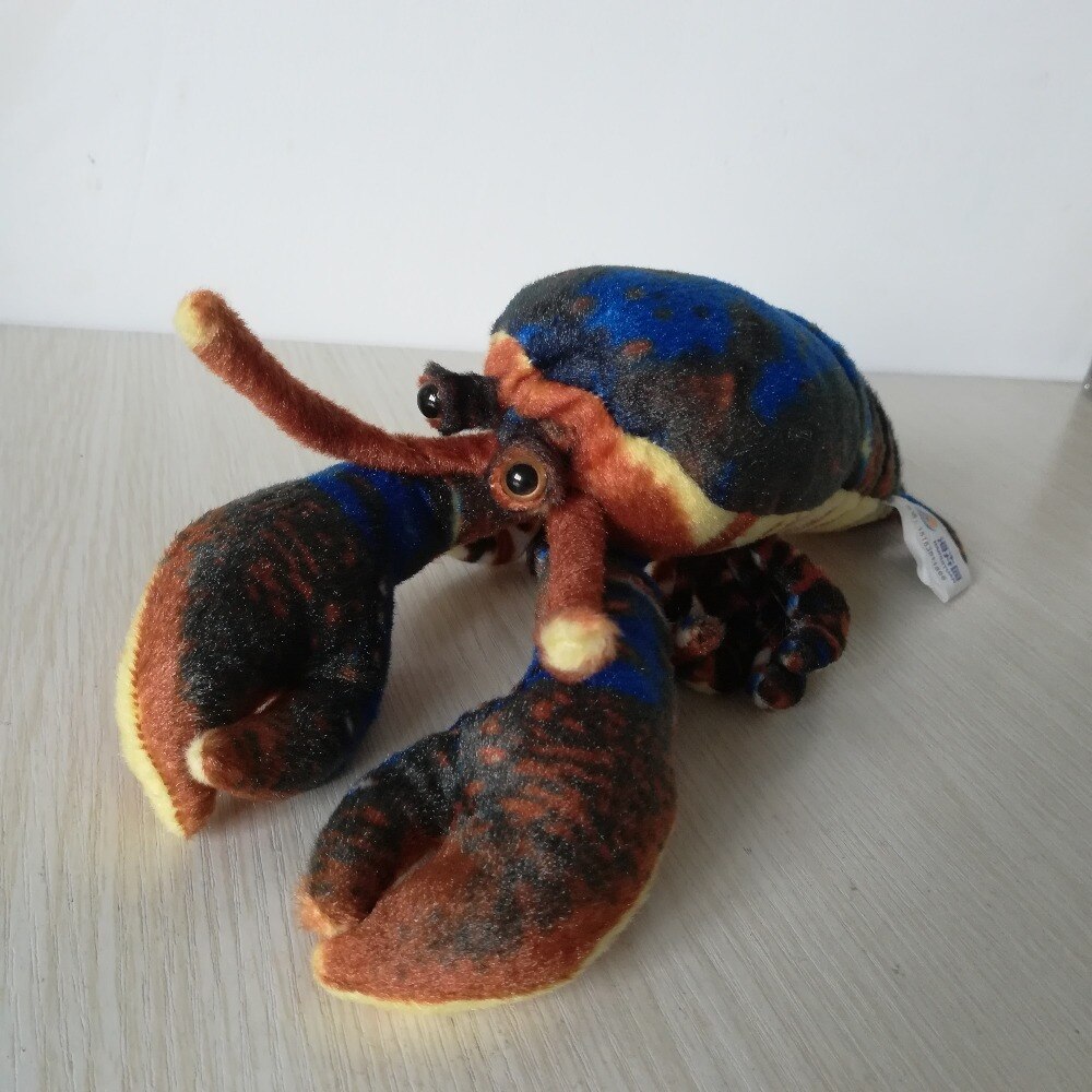 about 30cm lifelike lobster plush toy blue lobster soft doll baby toy birthday gift w0662