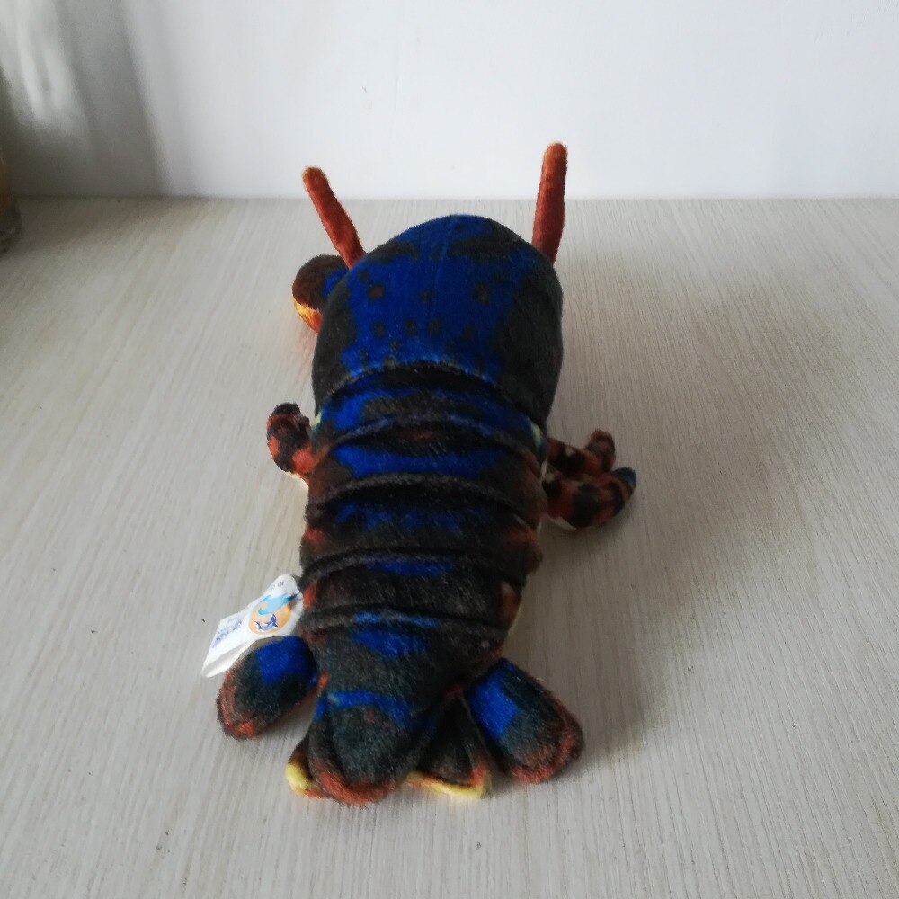 about 30cm lifelike lobster plush toy blue lobster soft doll baby toy birthday gift w0662