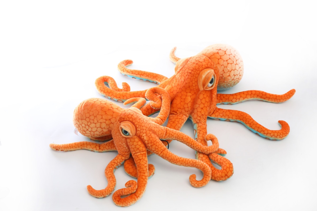 55/80CM Giant Funny Simulation Octopus Stuffed Toy Lifelike Sea Animal Room Car Decor Dolls Plush Toys Children Boy Xmas Gift