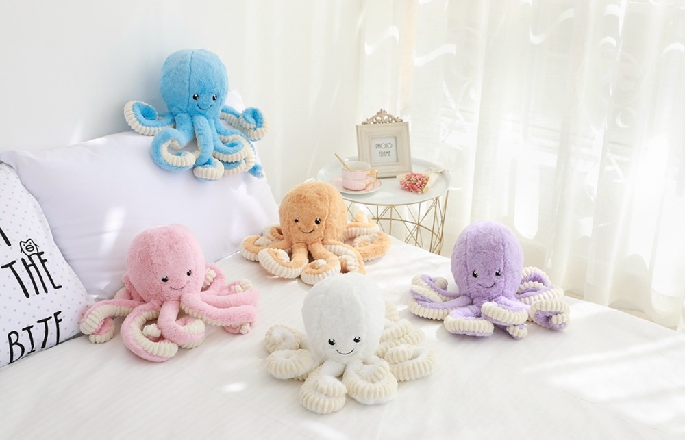 40-80cm Lovely Simulation octopus Pendant Plush Stuffed Toy Soft Animal Home Accessories Cute Animal Doll Children Gifts
