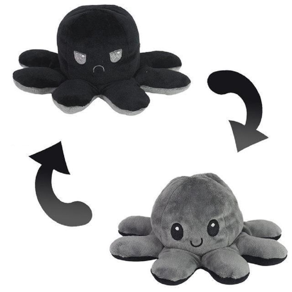 Fashion Reverse Jewelry Home Furnishing Octopus Flip Octopus Childrens Party Birthday Toys Emotion Plush Toys Peluches Plush Toy