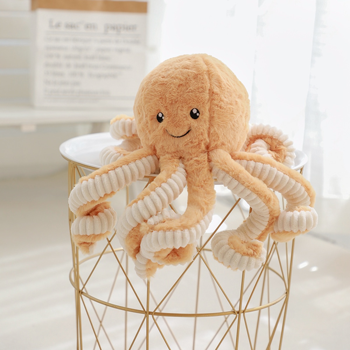 18cm-90cm Lifelike Plush Plushie Octopus Toy Big Size Octopus Pillow Stuffed Marine Animals Soft Trick Doll Kids Toys