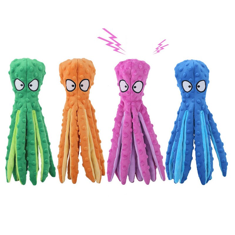 Squeaky Octopus Soft Stuffed Plush Toy For Pets