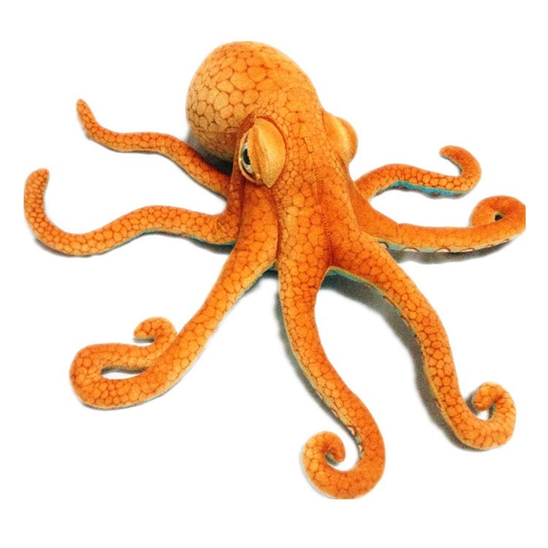80cm Giant Simulation Scared Octopus Marine Animal Plush Toys Paul Octopus Home Decoration Gifts For Children Birthday Gifts