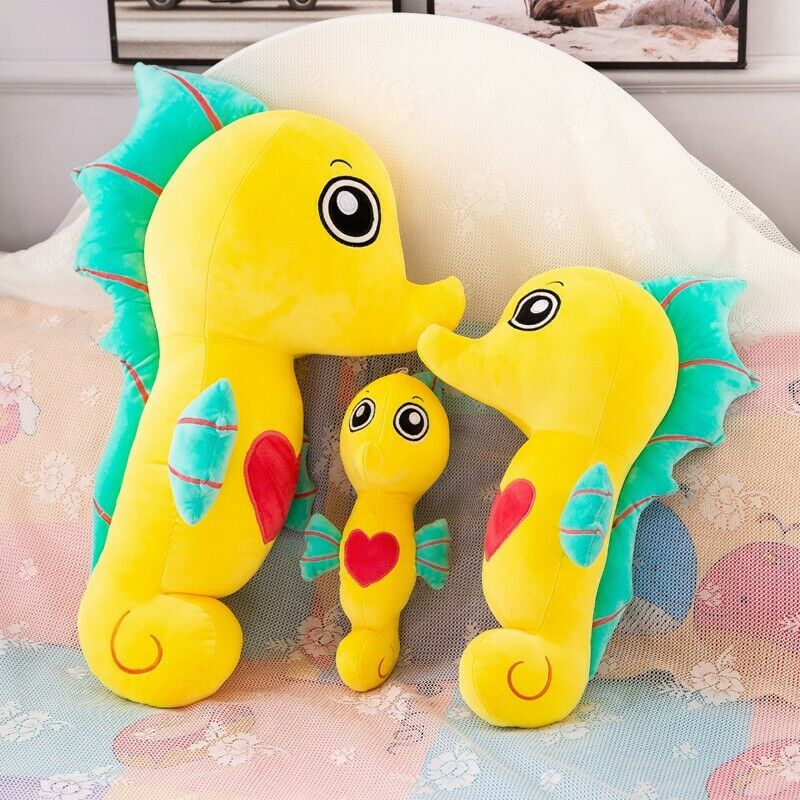 Yellow Seahorse Plush Toy Hippocampus Kids Soft Stuffed Bed Pillow Gift Cushions Cute Plush Stuffed Animals Toys For Children