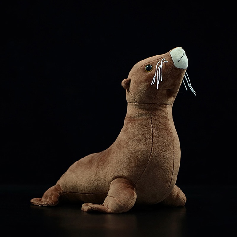Fur Seals Cute Simulation Dolls Super Soft Plush Toy Lifelike Arctocephalinae Galapagoensis Sea Animal Model Kids Gifts 24CM
