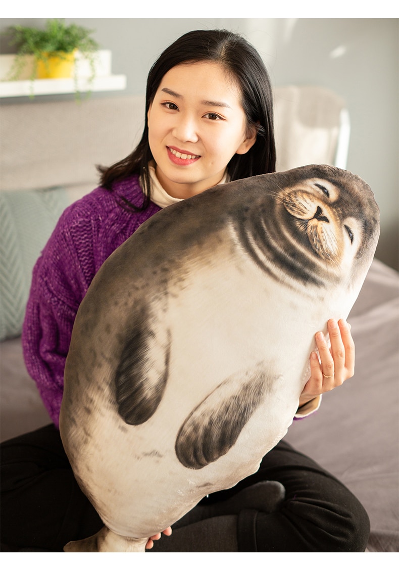 2020 new cute fat Simulation Seal Pillow round special super soft Plush Toy creative high quality birthday gift for kids friends