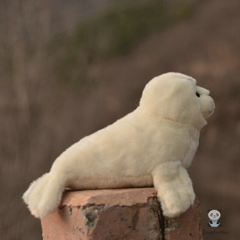 Kawaii Big Real Life Plush Toy White Seal Soft Stuffed Animal Doll Kids Toys Birthday Gifts