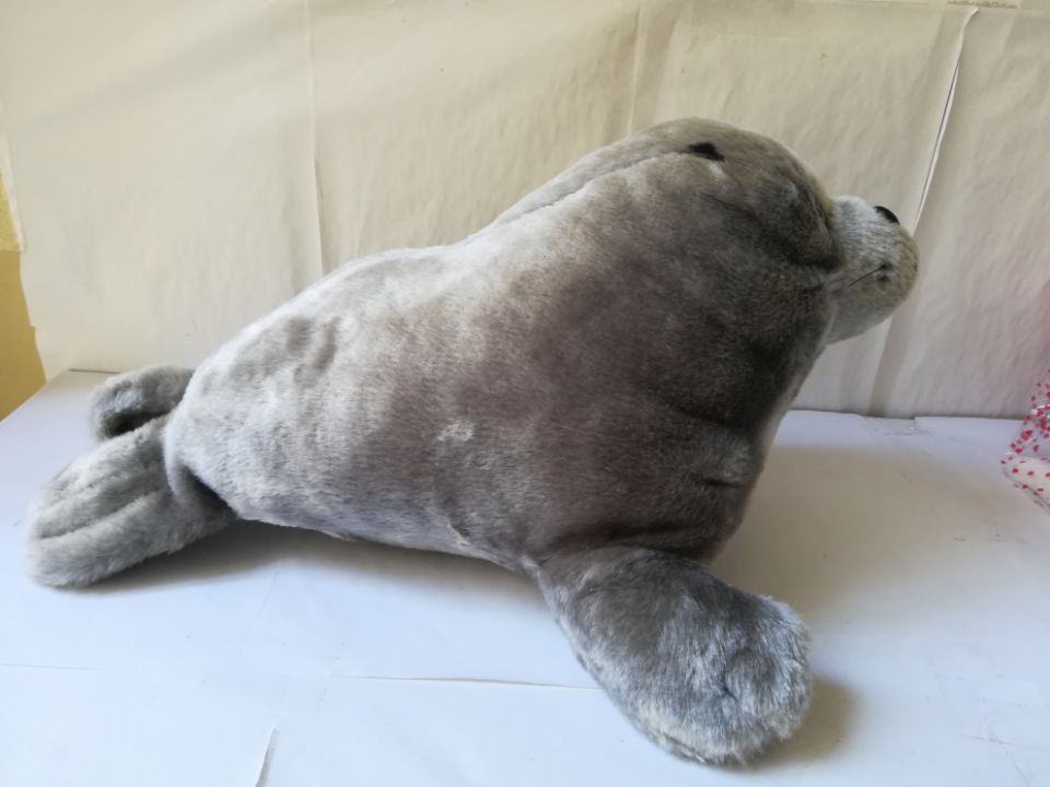 large 42cm lovely gray seal plush toy soft doll throw pillow Christmas gift w0289