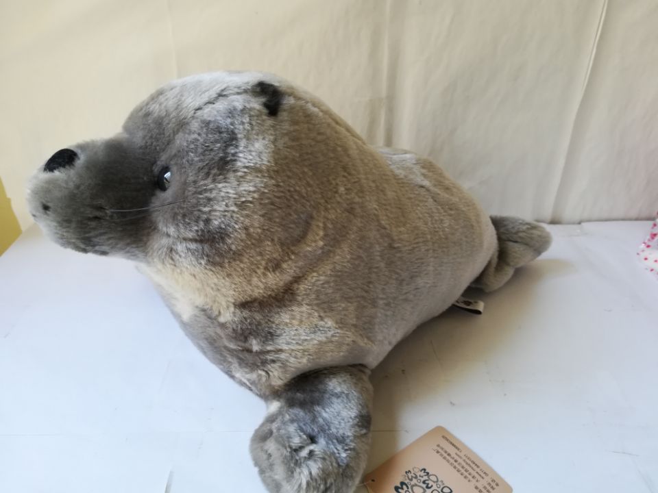 large 42cm lovely gray seal plush toy soft doll throw pillow Christmas gift w0289