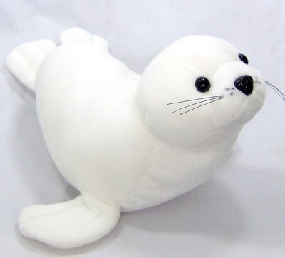 large 60cm white seal stuffed plush toy doll soft throw pillow birthday gift w0647