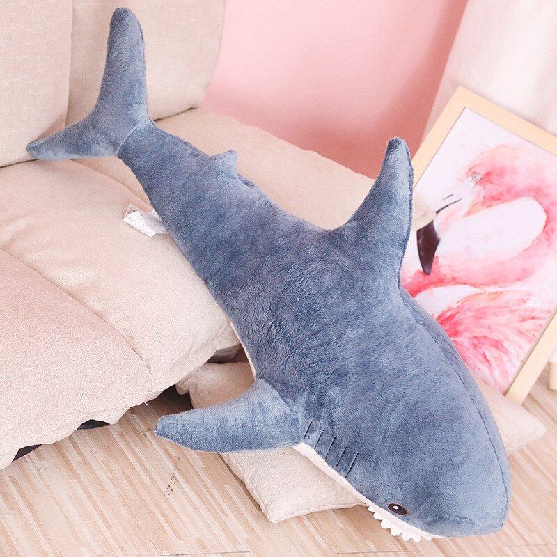 Plush Giant Shark Toy Soft Stuffed Animal Reading Pillow Birthday