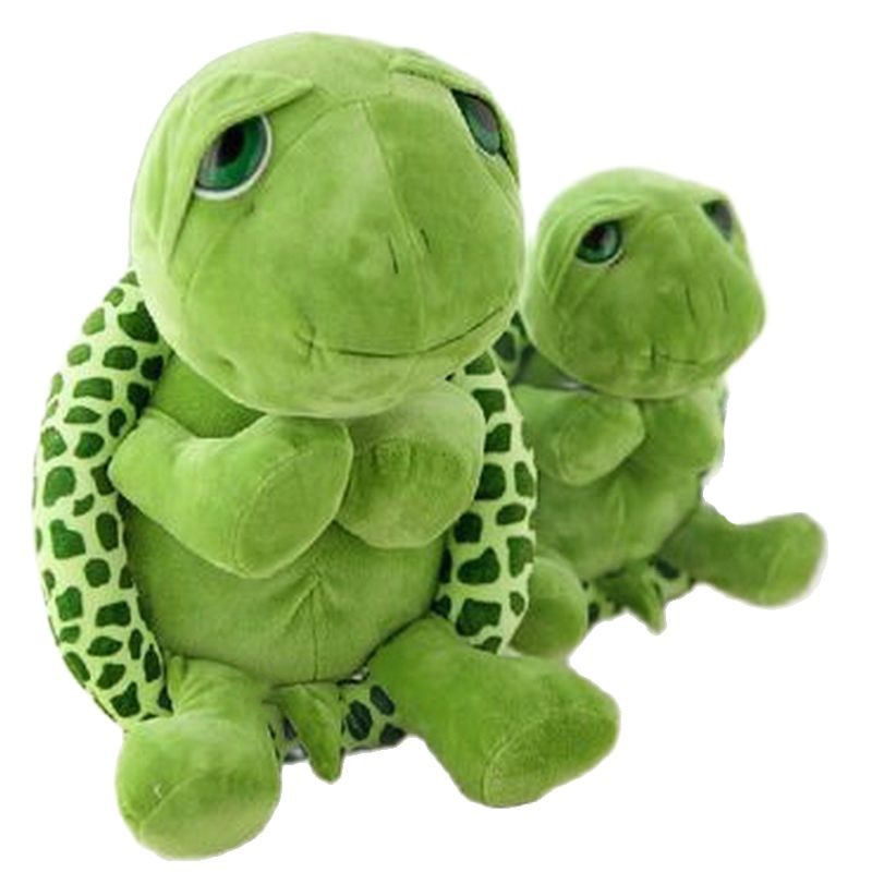 Children's Plush Stuffed Toys Cute Baby Super Green Big Eyes Stuffed Tortoise Turtle Animal Plush Baby Toy Gift Hot 20CM