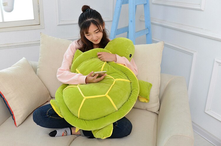 Creative Tortoise Plush Toy Cute Furry Turtle Doll Shopping Mall Event Gifts Pet Shop Decoration Gifts Comfortable Plush Pillow